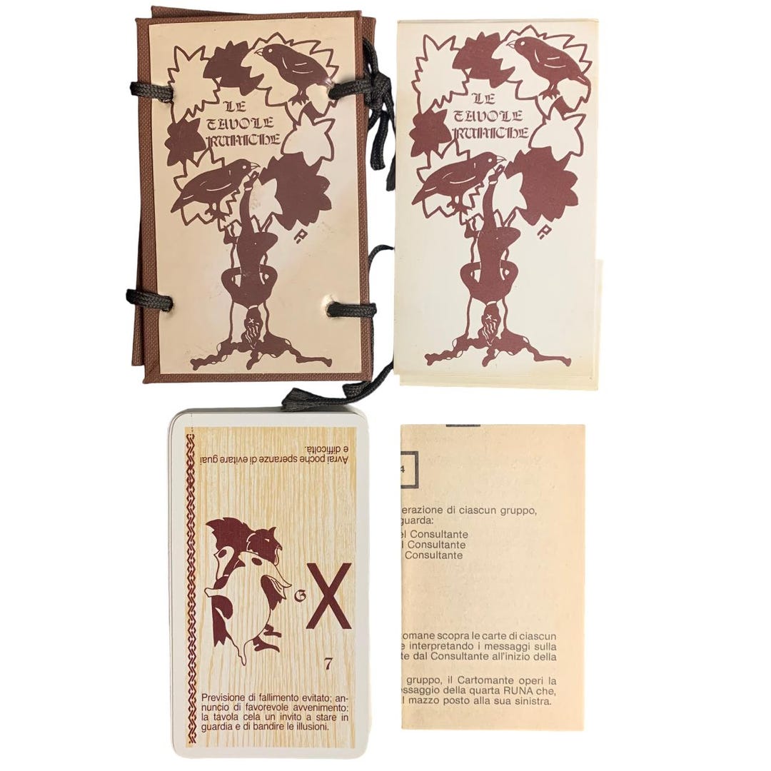 The Runic Tables - Ideabag - Italy - Rare Vintage Tarot - Etsy