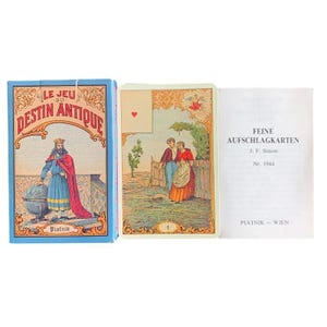 Jeu Du Destin Antique – Tarjetas de adivinación – 1986 Piatnik – Vintage Rare