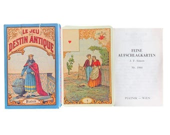 Jeu Du Destin Antique – Fortune Telling Cards – 1986 Piatnik – Vintage Rare