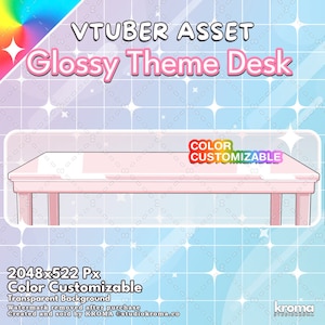 STREAM ASSET | Glossy Desk (Color Customizable)