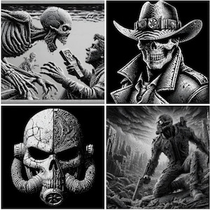 Fichier en niveaux de gris / Images de gravure laser 3D / Images de gravure laser HD / Illusion 3D / Gravure en relief / 8K / Fallout