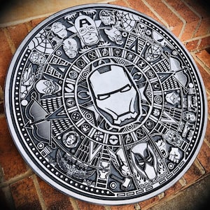 SVG-Dxf-Cdr-Dateien / Lasergravur / Laserschneiden / Faserlaser / Diode / CNC / Laserkonstruktion / Multilayer / Avengers Maya-Kalender