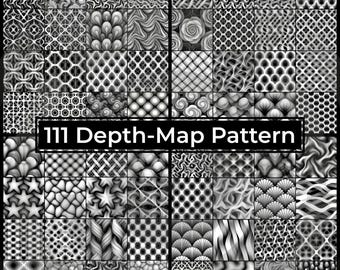 PNG file Fiber Laser cut depth map/Depth engraving/3D/brass coin/high quality images/ezcad2/lightburn/Ready image/Pattern pack/bundle