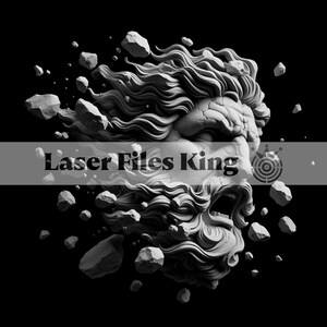 Fichier en niveaux de gris / Images de gravure laser 3D / HD / Image prête / Illusion 3D / Gravure en relief / png / Lightburn / noir et blanc