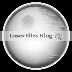 Fiber Laser gesneden dieptekaart 3D PNG-bestand / Dieptegravure / koperen munt / afbeeldingen van hoge kwaliteit / ezcad2 / lightburn / Death Star star wars