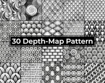 PNG file Fiber Laser cut depth map/Depth engraving/3D/brass coin/high quality images/ezcad2/lightburn/Ready image/Pattern pack/bundle