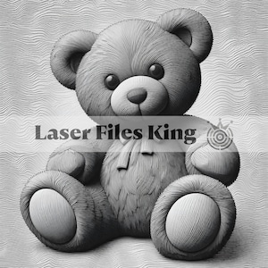 Fichiers en niveaux de gris / Images de gravure laser 3D / Images de gravure laser HD / Illusion 3D / Gravure en relief / Ours en peluche