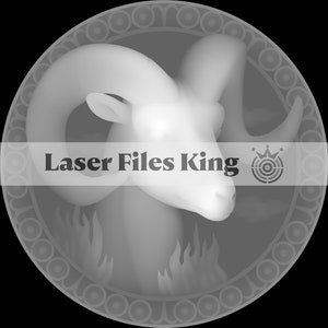 Faserlaser geschnittene Tiefenkarte 3D-PNG-Datei / Tiefengravur / Messingmünze / hochwertige Bilder / ezcad2 / Lightburn / Sternzeichen Steinbock