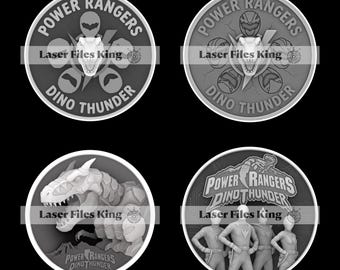 4 PNG Files Fiber Laser cut depth map/Depth engraving/3D/brass coin/high quality images/ezcad2/lightburn/Ready image/bundle/pack/ Rangers