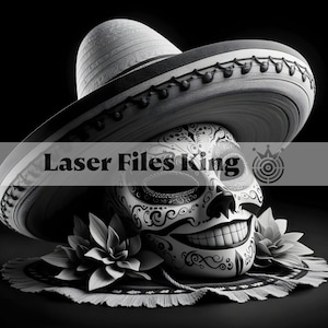 Fichier en niveaux de gris / Images de gravure laser 3D / Images de gravure laser HD / Illusion 3D / Gravure en relief / Cinco de Mayo