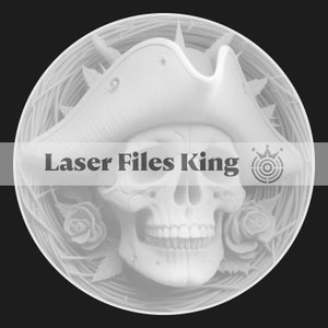 Carte de profondeur découpée au laser à fibre Fichier PNG 3D / Gravure en profondeur / pièce de monnaie en laiton / images de haute qualité / ezcad2 / lightburn / Crâne de pirate avec rose
