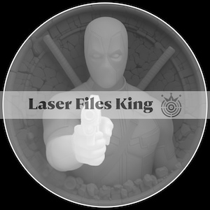 Fiber Laser gesneden dieptekaart 3D PNG-bestand / Dieptegravure / koperen munt / afbeeldingen van hoge kwaliteit / ezcad2 / lightburn / Deadpool met wapen