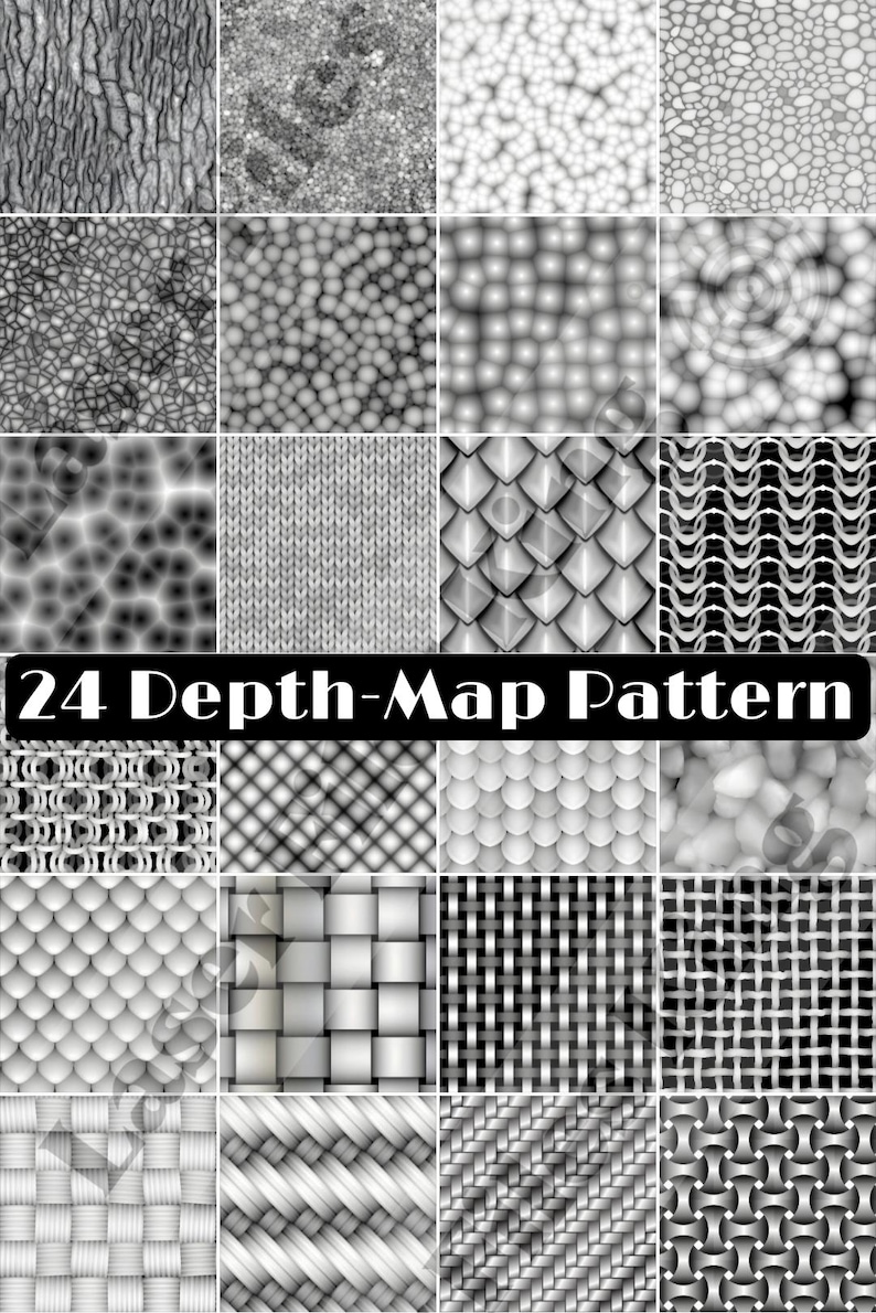 Pattern Depth Map PNG File Fiber Laser Cut Depth Map/depth Engraving/3d/brass Coin/high ...