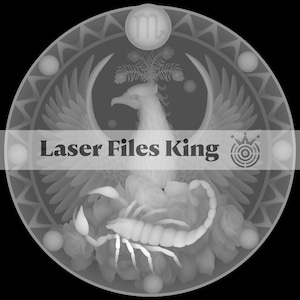 Faserlaser geschnittene Tiefenkarte 3D-PNG-Datei / Tiefengravur / Messingmünze / hochwertige Bilder / ezcad2 / Lightburn / Skorpion Sternzeichen