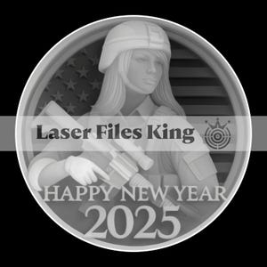 Carte de profondeur découpée au laser à fibre Fichier PNG 3D / Gravure en profondeur / pièce de monnaie en laiton / images de haute qualité / ezcad2 / lightburn / ezcad / Nouvel An 2025