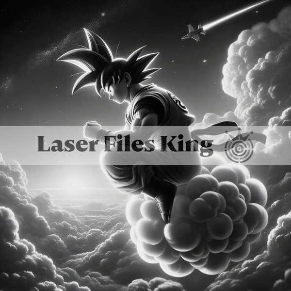 Grayscale Files / 3D Laser Engraving Images / HD Laser Engraving Images / 3D Illusion / Emboss Engraving / Goku