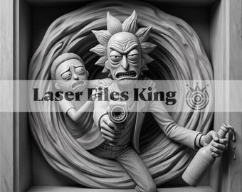 Grayscale Files / 3D Laser Engraving Images / HD Images for Laser Engraving / 3D Illusion / Relief Engraving / Ready Images / Rick