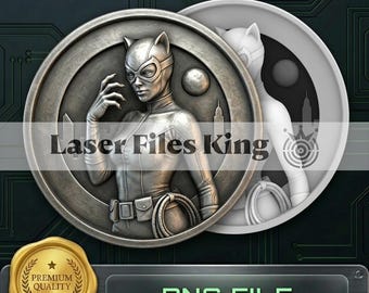 PNG file Fiber Laser cut depth map/Depth engraving/3D/brass coin/high quality images/ezcad2/lightburn/Ready image/bundle/pack/ Manga