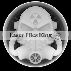 Archivo de mapa de profundidad cortado con láser de fibra 3D PNG / Grabado de profundidad / Moneda de latón / Imágenes de alta calidad / ezcad2 / lightburn / Máscara de armadura Fallout