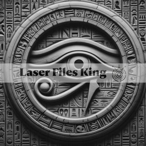 Grijswaardenbestand / 3D-lasergraveerafbeeldingen / HD-lasergraveerafbeeldingen / 3D-illusie / Reliëfgravering / 8k Oog van Horus