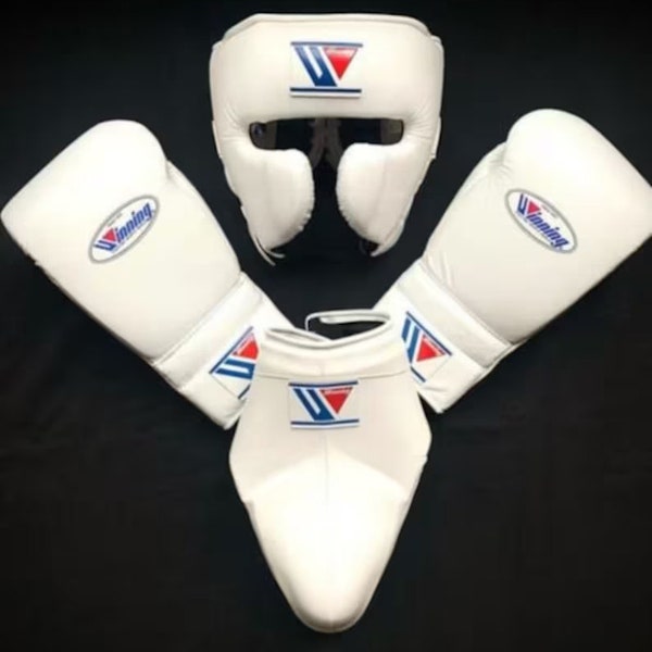 Winning sparring full Set Gloves , Head Guard, Groin Guard, Gift For Him, Gift For Men, Boxing Gift, Gift For Boxers, Boxing Club