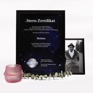 Sterntaufe en tant que Erinnerung | Trauergeschenk für Hinterbliebene
