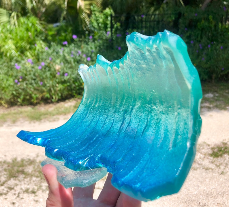 Classic Glass Wave Sculpture Handmade Shipping INCLUDED