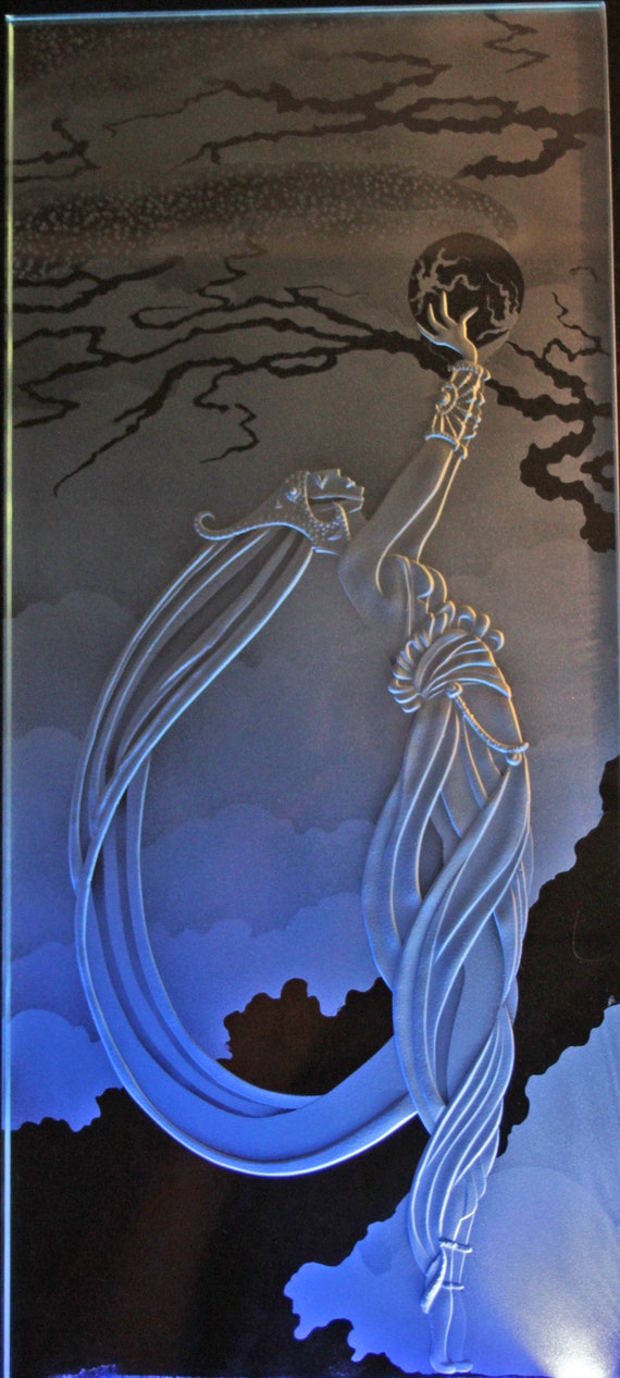 Fireflies By Art Deco Artist Erte Carved Etched Glass Handdrawn Wall Art Led Lights Shipping Included Fireflies By Art Deco Artist Erte Carved Etched Glass Handdrawn Wall Art Led Lights Shipping Included
