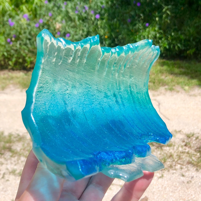 Classic Glass Wave Sculpture Handmade Shipping INCLUDED