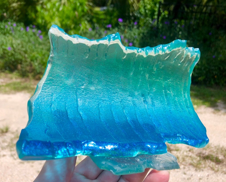 Classic Glass Wave Sculpture Handmade Shipping INCLUDED
