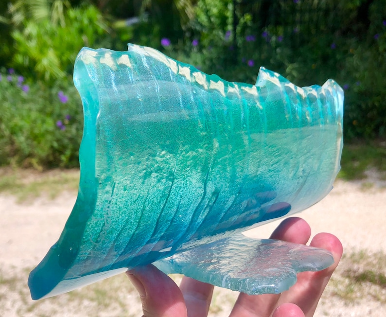 Classic Glass Wave Sculpture Handmade Shipping INCLUDED