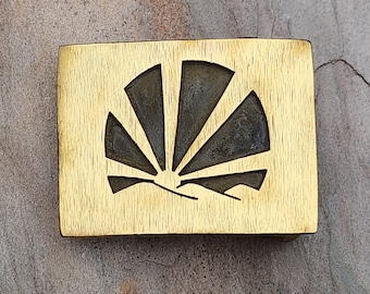 Sunset - rectangular belt buckle - 1.25in belt