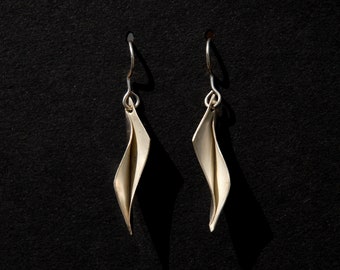 Silver Dancer foldformed earrings