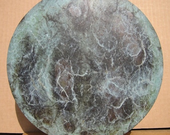 Round vases - Turkish stone blue-black patina