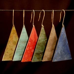 Minimalist Patinaed Brass (or Copper) Christmas Tree Ornament