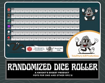 Rodillo de dados aleatorio para mazmorras y dragones / Google, hoja de google, DND personalizado, regalo DND, regalo para DM, TTRPG, RPG, archivos digitales