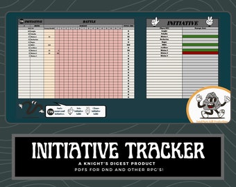 Rastreador de iniciativas para mazmorras y dragones / Google, hoja de google, DND personalizado, regalo DND, regalo para DM, TTRPG, RPG, archivos digitales para dnd