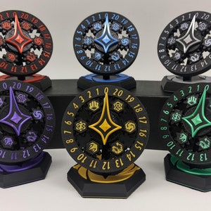 Contador de Histórias Giratório Lorcana com Suporte | Rastreador de Pontos/Vida Disney TCG com Engrenagens Planetárias, Ergonômico e Antiderrapante