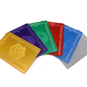 Divisores de tarjetas de colores Lorcana Ink: gruesos, duraderos, flexibles, compatibles con tesoros y cajas de cartón.
