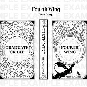 fourth wing book cover design - digital files
