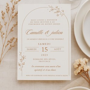 carte invitation mariage