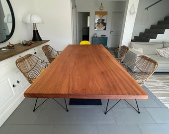 Solid wood dining table