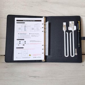 Libreta A5 de lujo con Touch ID y carga inalámbrica – Batería externa de 10 000 mAh – Regalo perfecto para empresas o regalos corporativos