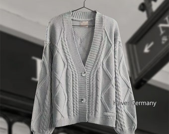 Le cardigan du département des poètes torturés, cardigan TTPD, pull bouton de vacances tricoté à la main à col en V, cadeau pour elle