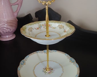 Vintage Noritake  2 Tier  BITSY   Dessert Trinket Stand