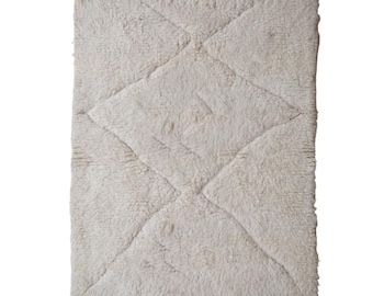 Moroccan Rug White, Solid White Rug, Plain White Rug, Minimalist Rug, Beni Ourain Rug, Custom White Rug, Handmade Rug, Moroccan area rug