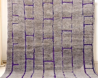 Gray Moroccan Rug, Berber Wool Rug, Gray Rug for Living Room, Gray Rug 8x10, Moroccan Rug Gray, Berber Rug Gray