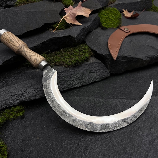 PremiumForge | Forged Sickle | Garden Tool | Herb Knife | Ritual Boline | 100% Handmade