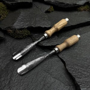 Premiumforge Wood Carving Gouges Kit 2 Pcs Forged Straight Rounded ...