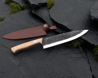 PremiumForge / Cuchillo de Cocina / Cuchillo de Chef / Cuchillo para Verduras, Frutas, Hierbas / Herramienta de Cocina / Cubiertos de Cocina / 100% Hecho a Mano